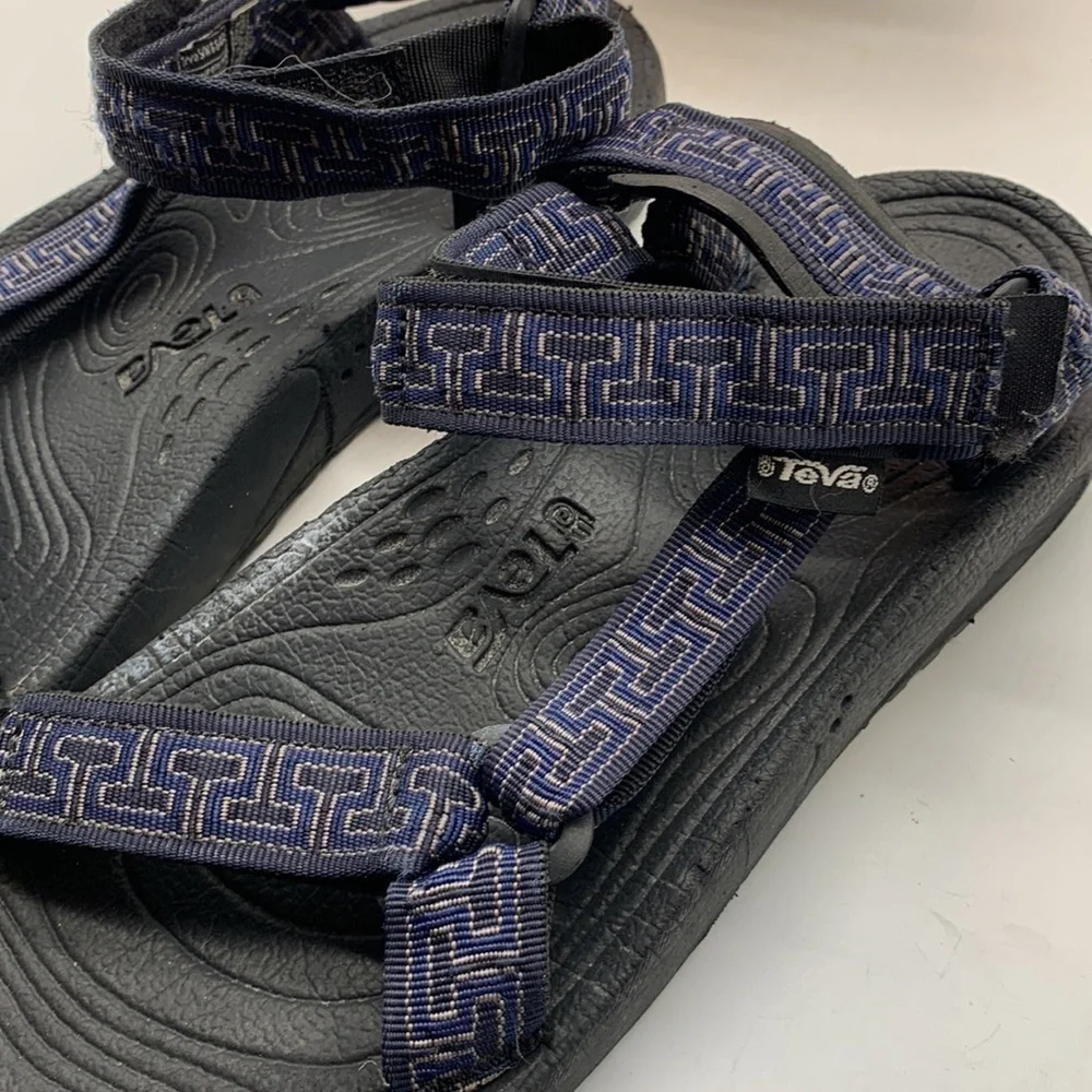 Teva Hurricane Black Blue Sport Hiking Sandal 6640 - Sz 12. MS1346C